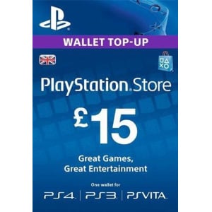 Playstation Wallet Top-Up Card - £15 (UK)