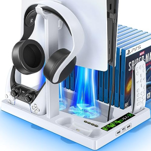 OIVO PS5 Stand with Cooling Fan and Headphone Stand