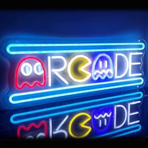 Large Pac-Man Arcade Neon Sign