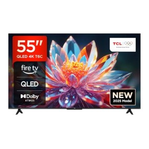 TCL 55T6C-UK 55” QLED 4K HDR TV, Fire TV (2025)