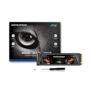 MOVE SPEED HB7450 2TB SSD for PS5 with Heatsink TLC NAND, PCIe 4.0 NVMe M.2 Internal Solid State Drive - Up to 7450MB/s, 3D Storage Expansion Compatible with PS5, Desktops and Laptops