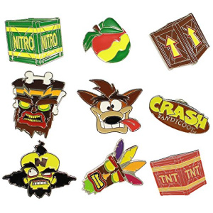 Official Crash Bandicoot Pin Badge Set