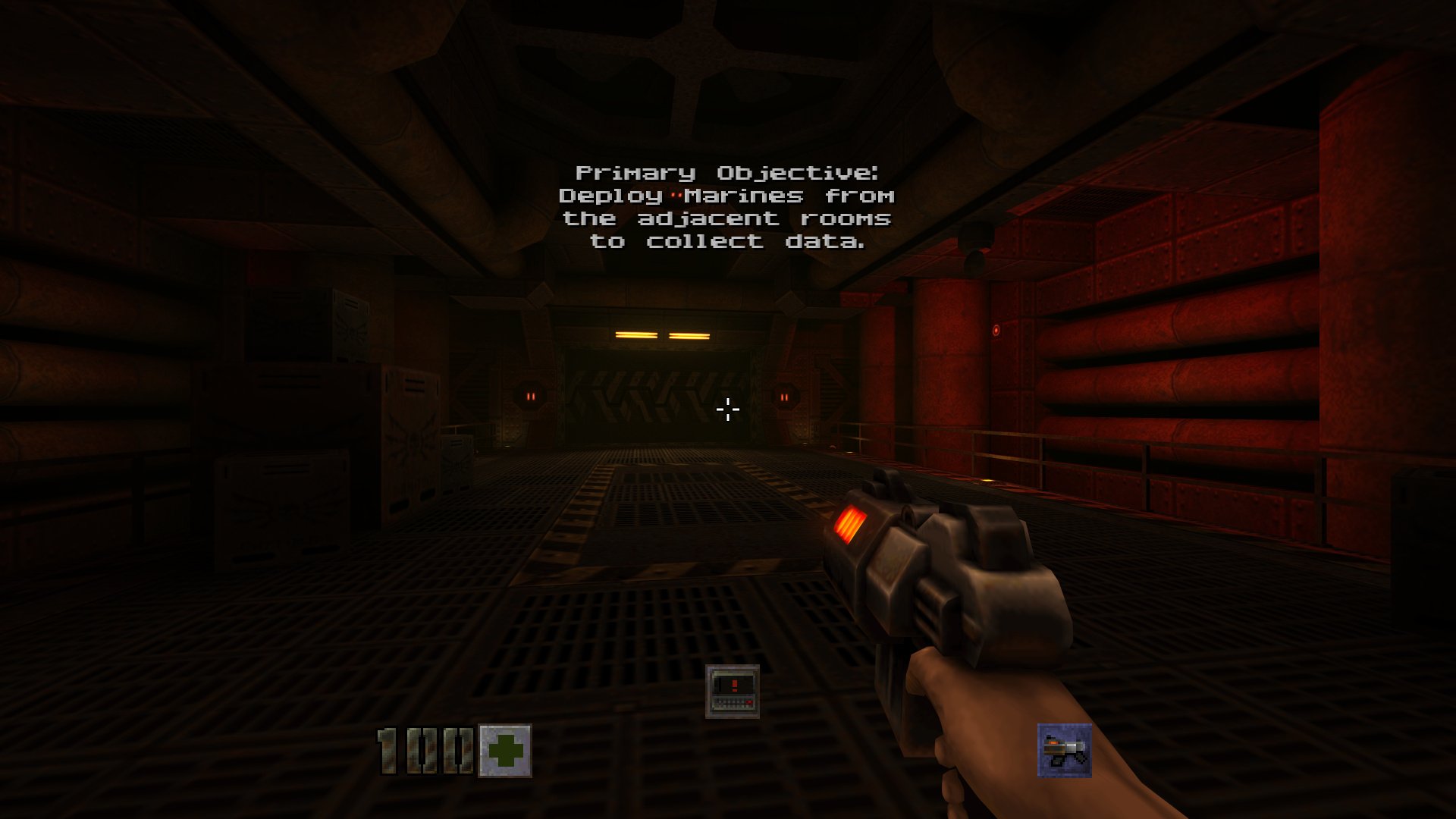 A closer look at Quake II's eight-way local multiplayer split screen mode