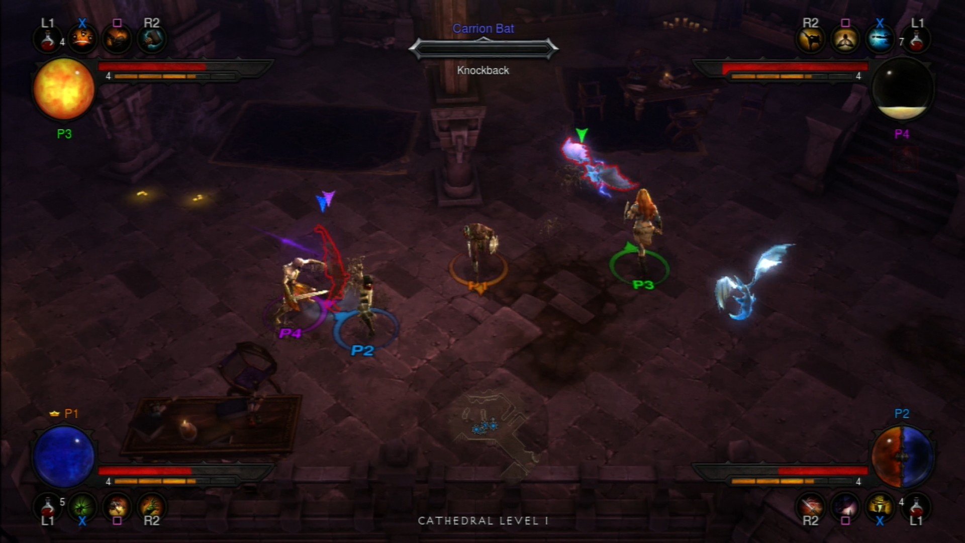 how to play 4 player mode on diablo 3 ps3