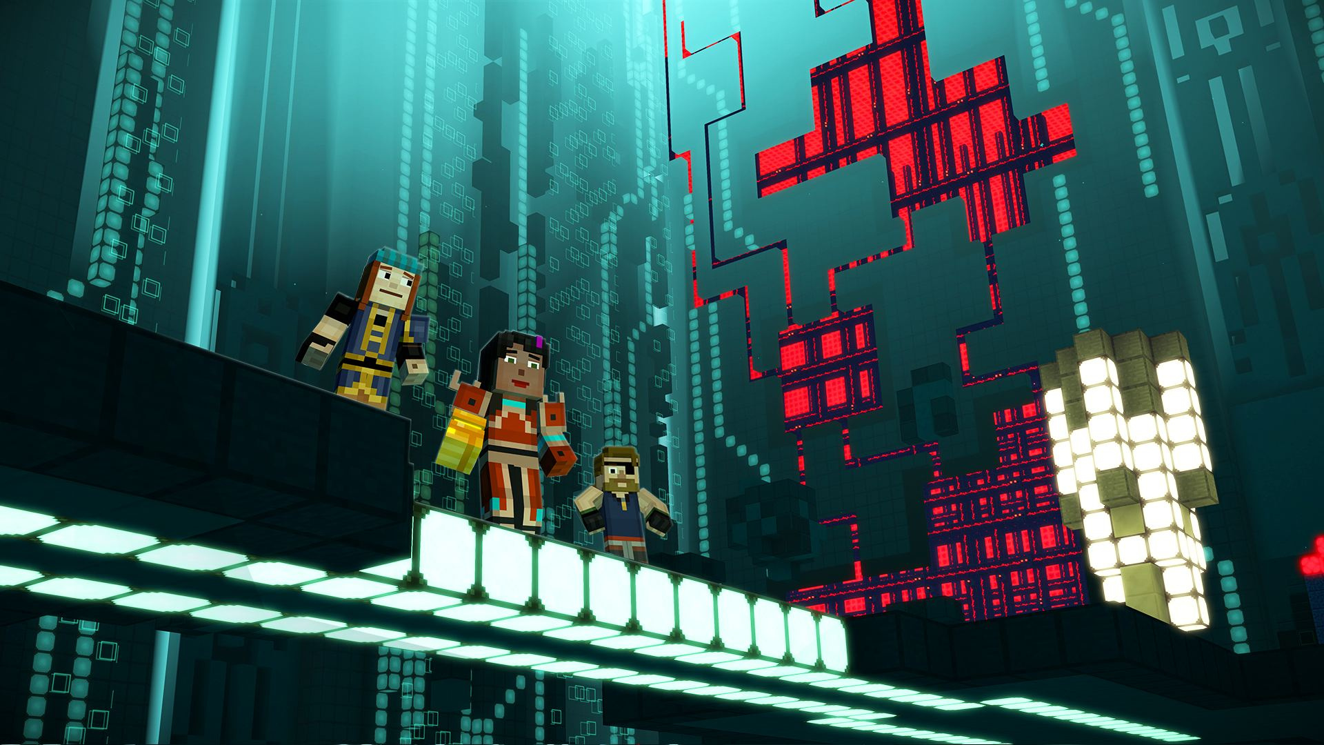 What is the title of this picture ? Minecraft: Story Mode Season Two - Episode 5: Above and Beyond (PS4